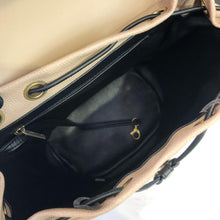 Load image into Gallery viewer, Chanel beige black filigree backpack
