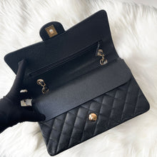 Load image into Gallery viewer, Chanel 2024 black caviar medium classic flap, gold hdw, microchip
