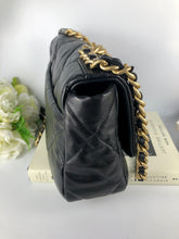 Load image into Gallery viewer, Chanel 19 small black lambskin, mixed gold hdw
