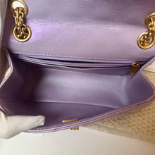 Load image into Gallery viewer, Chanel 24P mini reissue lilac purple, with aged gold hardware

