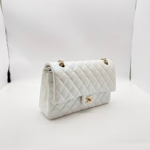 Load image into Gallery viewer, Chanel medium white iridescent calfskin, gold hdw 31 series
