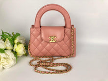 Load image into Gallery viewer, Chanel 23k nude pink calfskin Nano Kelly (larger size), gold hdw
