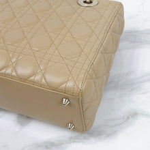 Load image into Gallery viewer, Lady Dior beige medium lambskin, gold hdw
