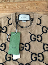 Load image into Gallery viewer, Gucci large sweater, GG logo print, tags attached

