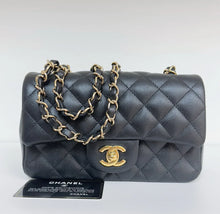 Load image into Gallery viewer, Chanel rare black caviar mini, gold hdw 24 series
