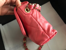 Load image into Gallery viewer, Chanel lambskin woven logo flap from 2021 cruise collection.

