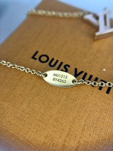 Load image into Gallery viewer, Louis Vuitton iconic pink enamel and brass necklace
