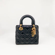 Load image into Gallery viewer, Lady Dior small black with gold hdw
