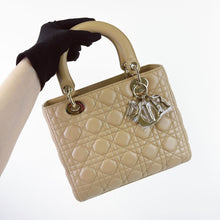 Load image into Gallery viewer, Lady Dior beige medium lambskin, gold hdw
