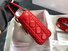 Load image into Gallery viewer, Lady Dior small red with gold hdw
