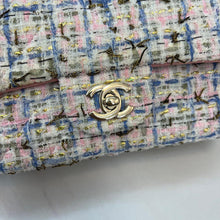 Load image into Gallery viewer, Chanel pink mini tweed, champagne gold hdw
