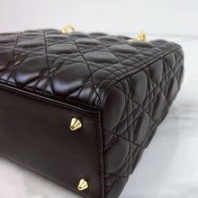 Load image into Gallery viewer, Lady Dior black medium lambskin, gold hdw
