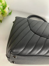 Load image into Gallery viewer, Chanel Large grey caviar coco handle, silver hdw
