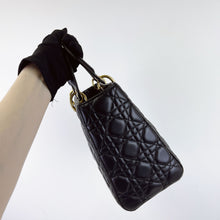 Load image into Gallery viewer, Lady Dior black medium lambskin, gold hdw
