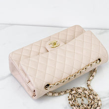 Load image into Gallery viewer, Chanel 22c light beige caviar medium classic flap, light gold hdw
