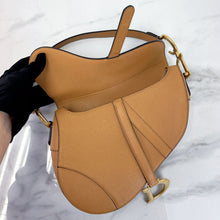 Load image into Gallery viewer, Dior medium saddle in caramel, gold hdw
