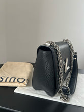 Load image into Gallery viewer, Louis Vuitton black twist MM with silver hdw
