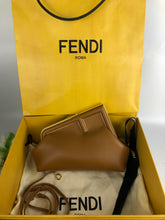 Load image into Gallery viewer, Fendi first small in caramel brown Napa leather
