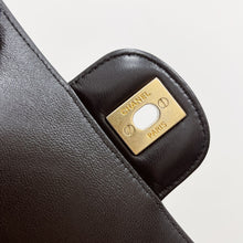 Load image into Gallery viewer, Chanel black mini calfskin chevron, with gold hdw
