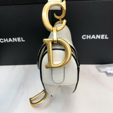 Load image into Gallery viewer, Dior medium saddle bag white, with gold hdw
