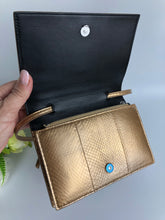 Load image into Gallery viewer, YSL saint Laurent gold/bronze snakeskin woc
