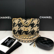 Load image into Gallery viewer, Chanel 19 tweed woc with round pouch
