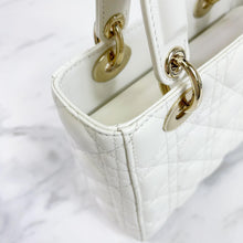 Load image into Gallery viewer, Lady Dior white small ABC, with gold hdw
