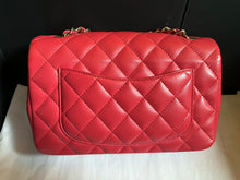 Load image into Gallery viewer, Chanel red/pink mini lambskin rectangular, gold hdw
