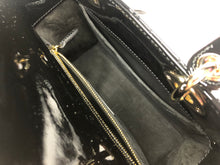 Load image into Gallery viewer, Lady Dior small black patent leather with gold hdw
