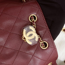 Load image into Gallery viewer, 25A Chanel 25 small in burgundy caviar, aged gold hdw
