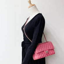 Load image into Gallery viewer, Chanel pink caviar medium classic, gold hdw 28 series
