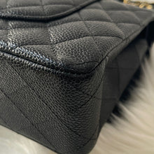 Load image into Gallery viewer, Chanel 2024 black caviar medium classic flap, gold hdw, microchip
