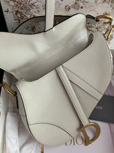 Load image into Gallery viewer, Dior saddle bag latte, grained calfskin, gold hdw
