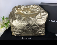 Load image into Gallery viewer, Chanel 22 in gold calfskin, gold hdw
