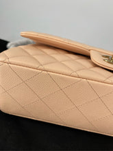 Load image into Gallery viewer, 23S Chanel light beige caviar medium classic flap, gold hdw.
