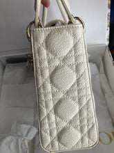 Load image into Gallery viewer, Lady Dior small Latte white grained calfskin, gold hdw 2023
