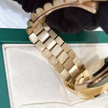Load image into Gallery viewer, Rare Vintage Rolex Day-Date 18048 36mm 18K Yellow Gold Diamond Champagne Dial Watch
