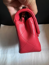 Load image into Gallery viewer, Chanel red/pink mini lambskin rectangular, gold hdw
