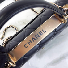 Load image into Gallery viewer, Chanel black small trendy, rose gold hdw
