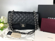 Load image into Gallery viewer, Chanel 26 series black caviar jumbo, silver hdw Giftable
