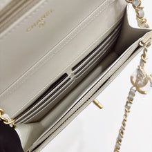 Load image into Gallery viewer, Chanel pearl wallet on chain (WOC) with gold hdw
