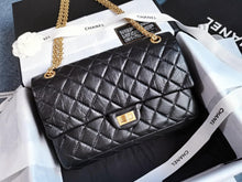 Load image into Gallery viewer, Chanel black calfskin reissue 226 medium, with gold hdw
