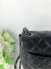 Load image into Gallery viewer, Chanel 19 series charcoal grey mini lambskin, silver hdw
