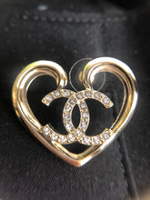 Load image into Gallery viewer, Chanel large 23c heart earrings
