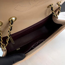 Load image into Gallery viewer, Chanel filigree bag small beige/black caviar with gold hardware
