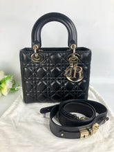Load image into Gallery viewer, Lady Dior black small myABC Cannage lambskin with gold hdw
