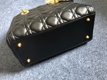 Load image into Gallery viewer, Lady Dior black medium cannage lambskin, gold hdw
