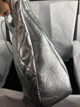 Load image into Gallery viewer, Chanel silver crumpled calfskin 31 shoulder bag
