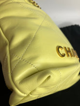 Load image into Gallery viewer, Chanel 22 mini yellow, with gold hdw

