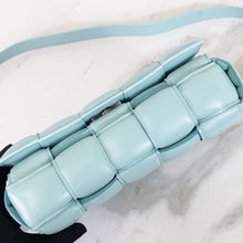 Load image into Gallery viewer, Bottega Veneta baby blue padded cassette bag with silver hdw
